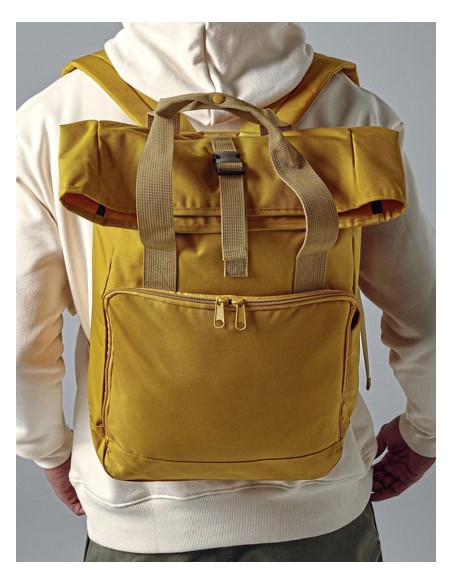 BAG-BG118L-Recycled Twin Handle Roll-Top Laptop Backpack 2